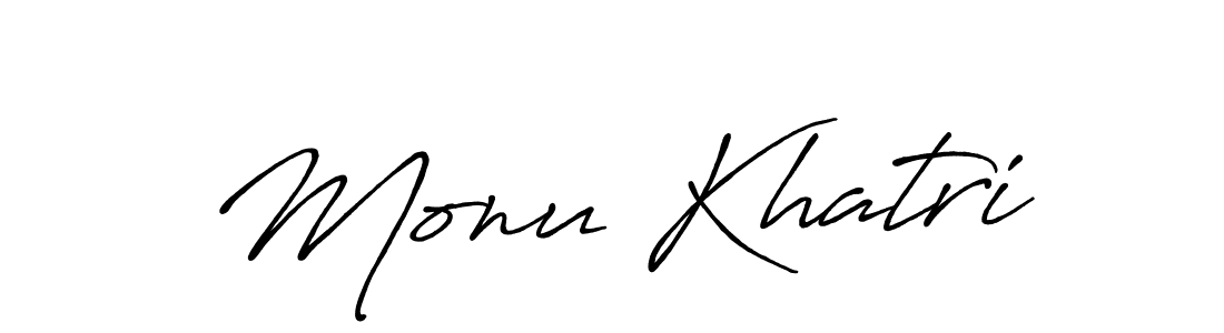 Antro_Vectra_Bolder is a professional signature style that is perfect for those who want to add a touch of class to their signature. It is also a great choice for those who want to make their signature more unique. Get Monu Khatri name to fancy signature for free. Monu Khatri signature style 7 images and pictures png