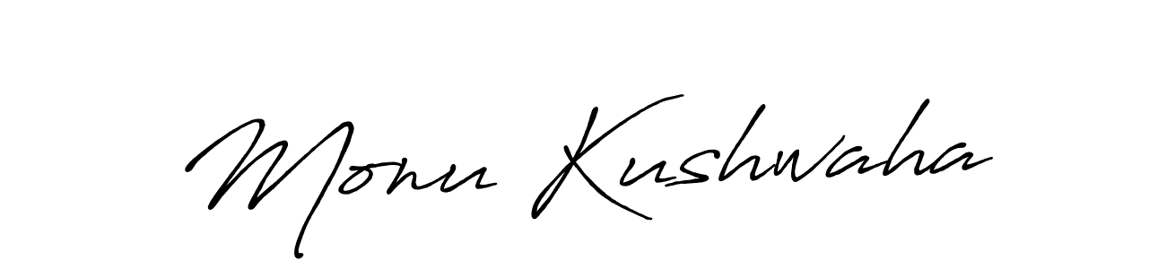 How to make Monu Kushwaha signature? Antro_Vectra_Bolder is a professional autograph style. Create handwritten signature for Monu Kushwaha name. Monu Kushwaha signature style 7 images and pictures png