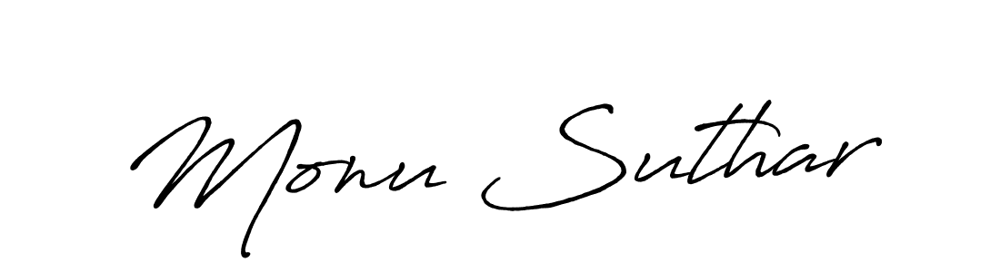 Make a beautiful signature design for name Monu Suthar. Use this online signature maker to create a handwritten signature for free. Monu Suthar signature style 7 images and pictures png