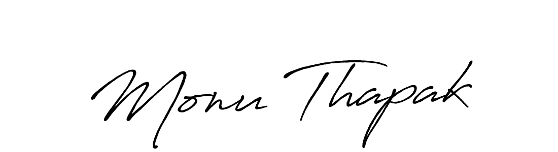 Also we have Monu Thapak name is the best signature style. Create professional handwritten signature collection using Antro_Vectra_Bolder autograph style. Monu Thapak signature style 7 images and pictures png