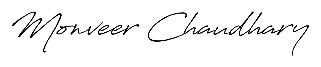 Upgrade your professional image with Monveer Chaudhary signature created with Antro_Vectra_Bolder font. Fast, free, and watermark-free download. Monveer Chaudhary signature style 7 images and pictures png