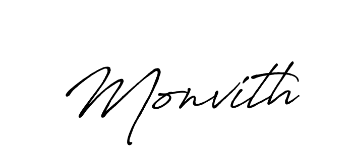 Use a signature maker to create a handwritten signature online. With this signature software, you can design (Antro_Vectra_Bolder) your own signature for name Monvith. Monvith signature style 7 images and pictures png