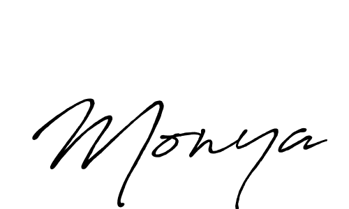 Use a signature maker to create a handwritten signature online. With this signature software, you can design (Antro_Vectra_Bolder) your own signature for name Monya. Monya signature style 7 images and pictures png