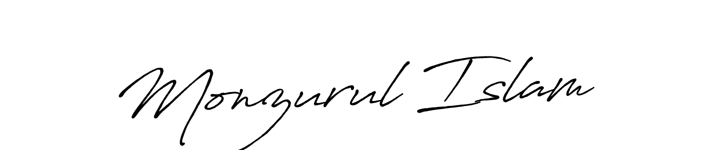 Monzurul Islam stylish signature style. Best Handwritten Sign (Antro_Vectra_Bolder) for my name. Handwritten Signature Collection Ideas for my name Monzurul Islam. Monzurul Islam signature style 7 images and pictures png