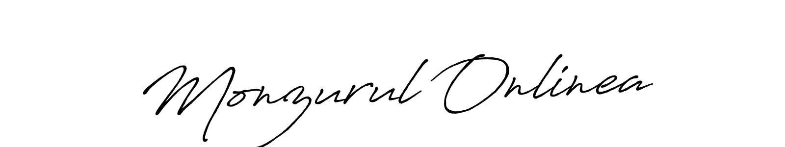 if you are searching for the best signature style for your name Monzurul Onlinea. so please give up your signature search. here we have designed multiple signature styles  using Antro_Vectra_Bolder. Monzurul Onlinea signature style 7 images and pictures png