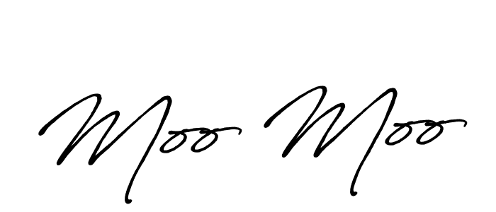 Create a beautiful signature design for name Moo Moo. With this signature (Antro_Vectra_Bolder) fonts, you can make a handwritten signature for free. Moo Moo signature style 7 images and pictures png
