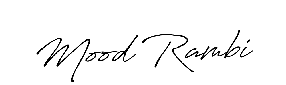 It looks lik you need a new signature style for name Mood Rambi. Design unique handwritten (Antro_Vectra_Bolder) signature with our free signature maker in just a few clicks. Mood Rambi signature style 7 images and pictures png