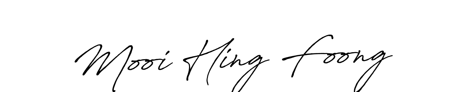 Use a signature maker to create a handwritten signature online. With this signature software, you can design (Antro_Vectra_Bolder) your own signature for name Mooi Hing Foong. Mooi Hing Foong signature style 7 images and pictures png