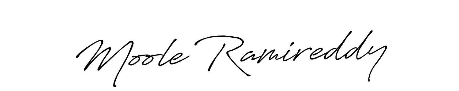 How to make Moole Ramireddy signature? Antro_Vectra_Bolder is a professional autograph style. Create handwritten signature for Moole Ramireddy name. Moole Ramireddy signature style 7 images and pictures png