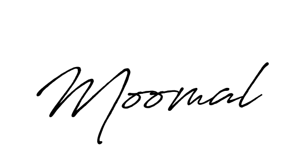 Make a beautiful signature design for name Moomal. With this signature (Antro_Vectra_Bolder) style, you can create a handwritten signature for free. Moomal signature style 7 images and pictures png