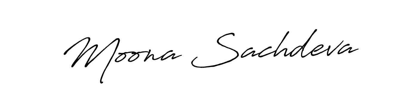 You can use this online signature creator to create a handwritten signature for the name Moona Sachdeva. This is the best online autograph maker. Moona Sachdeva signature style 7 images and pictures png