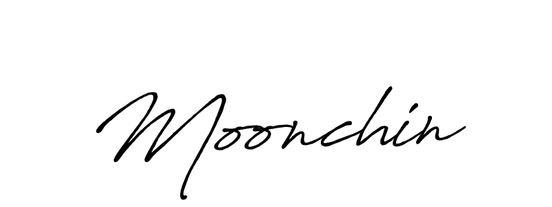 Moonchin stylish signature style. Best Handwritten Sign (Antro_Vectra_Bolder) for my name. Handwritten Signature Collection Ideas for my name Moonchin. Moonchin signature style 7 images and pictures png