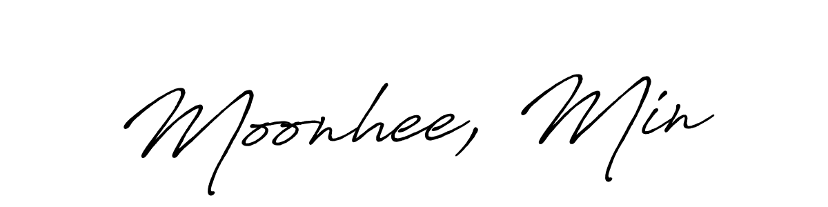 Similarly Antro_Vectra_Bolder is the best handwritten signature design. Signature creator online .You can use it as an online autograph creator for name Moonhee, Min. Moonhee, Min signature style 7 images and pictures png