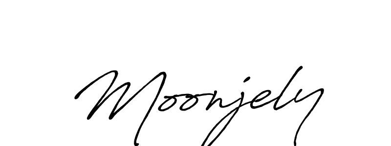 Make a beautiful signature design for name Moonjely. With this signature (Antro_Vectra_Bolder) style, you can create a handwritten signature for free. Moonjely signature style 7 images and pictures png