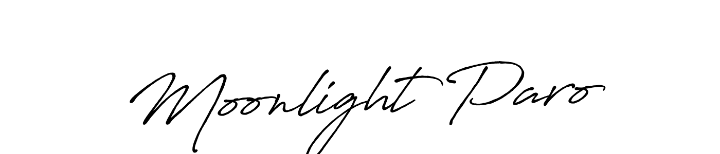 Use a signature maker to create a handwritten signature online. With this signature software, you can design (Antro_Vectra_Bolder) your own signature for name Moonlight Paro. Moonlight Paro signature style 7 images and pictures png