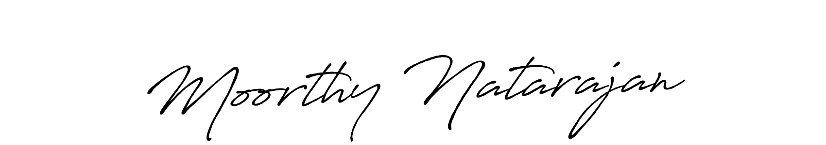 Use a signature maker to create a handwritten signature online. With this signature software, you can design (Antro_Vectra_Bolder) your own signature for name Moorthy Natarajan. Moorthy Natarajan signature style 7 images and pictures png