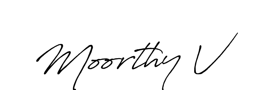 It looks lik you need a new signature style for name Moorthy V. Design unique handwritten (Antro_Vectra_Bolder) signature with our free signature maker in just a few clicks. Moorthy V signature style 7 images and pictures png