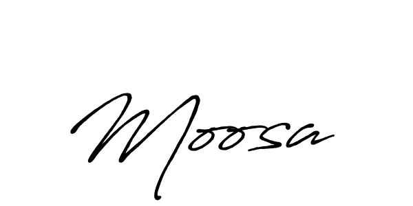 How to make Moosa  name signature. Use Antro_Vectra_Bolder style for creating short signs online. This is the latest handwritten sign. Moosa  signature style 7 images and pictures png