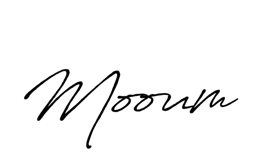 Use a signature maker to create a handwritten signature online. With this signature software, you can design (Antro_Vectra_Bolder) your own signature for name Mooum. Mooum signature style 7 images and pictures png