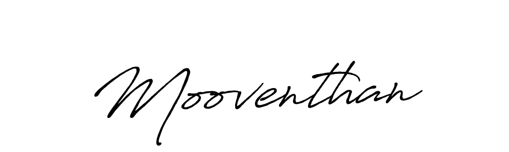 How to make Mooventhan name signature. Use Antro_Vectra_Bolder style for creating short signs online. This is the latest handwritten sign. Mooventhan signature style 7 images and pictures png