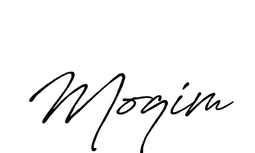 Make a beautiful signature design for name Moqim. With this signature (Antro_Vectra_Bolder) style, you can create a handwritten signature for free. Moqim signature style 7 images and pictures png