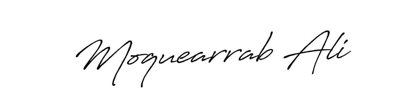 Moquearrab Ali stylish signature style. Best Handwritten Sign (Antro_Vectra_Bolder) for my name. Handwritten Signature Collection Ideas for my name Moquearrab Ali. Moquearrab Ali signature style 7 images and pictures png