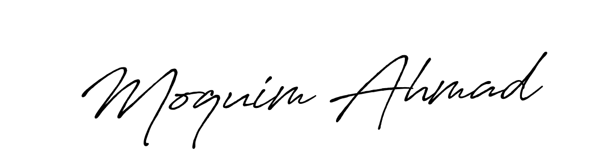 Design your own signature with our free online signature maker. With this signature software, you can create a handwritten (Antro_Vectra_Bolder) signature for name Moquim Ahmad. Moquim Ahmad signature style 7 images and pictures png