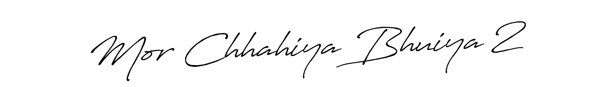 Design your own signature with our free online signature maker. With this signature software, you can create a handwritten (Antro_Vectra_Bolder) signature for name Mor Chhahiya Bhuiya 2. Mor Chhahiya Bhuiya 2 signature style 7 images and pictures png