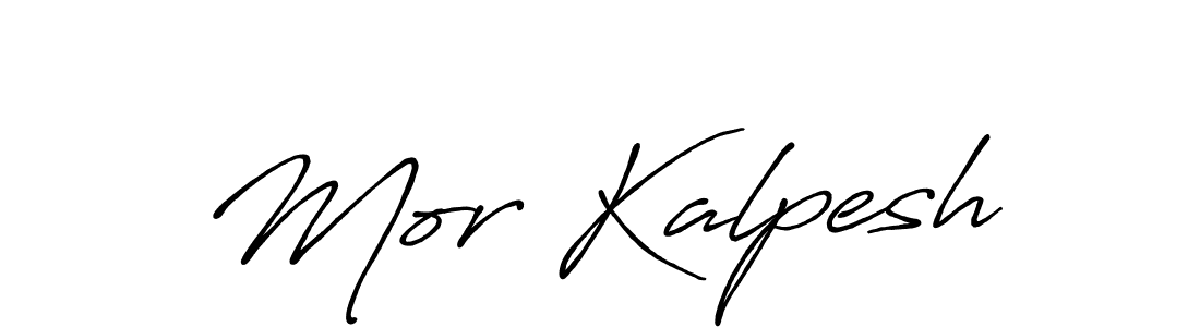 Make a beautiful signature design for name Mor Kalpesh. With this signature (Antro_Vectra_Bolder) style, you can create a handwritten signature for free. Mor Kalpesh signature style 7 images and pictures png