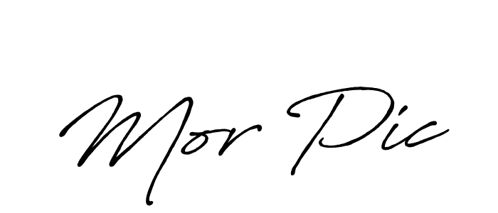 Make a beautiful signature design for name Mor Pic. With this signature (Antro_Vectra_Bolder) style, you can create a handwritten signature for free. Mor Pic signature style 7 images and pictures png