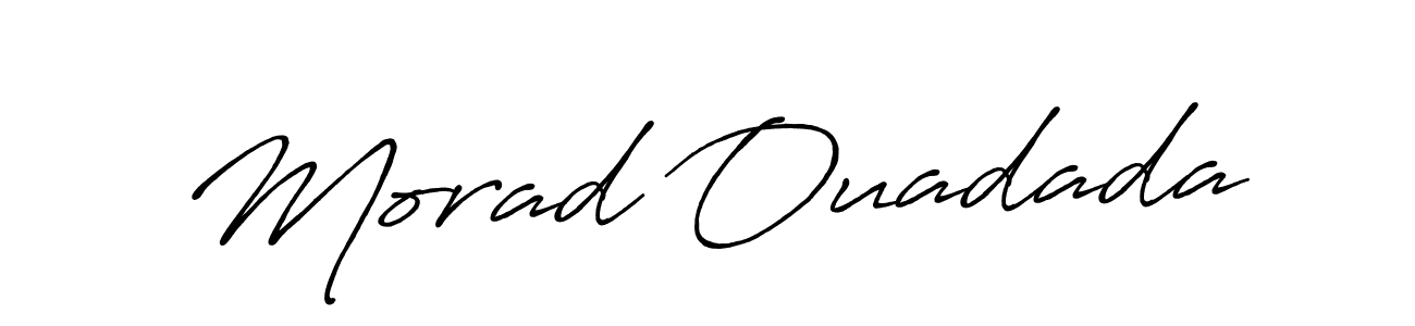 Create a beautiful signature design for name Morad Ouadada. With this signature (Antro_Vectra_Bolder) fonts, you can make a handwritten signature for free. Morad Ouadada signature style 7 images and pictures png