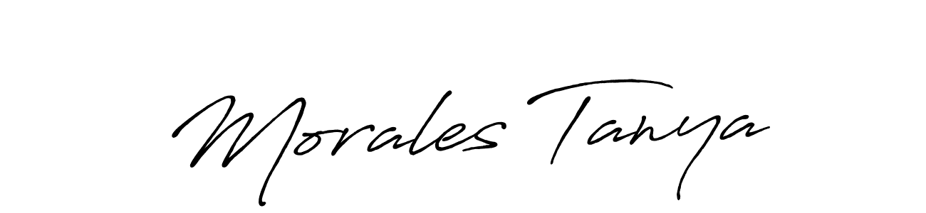 Design your own signature with our free online signature maker. With this signature software, you can create a handwritten (Antro_Vectra_Bolder) signature for name Morales Tanya. Morales Tanya signature style 7 images and pictures png