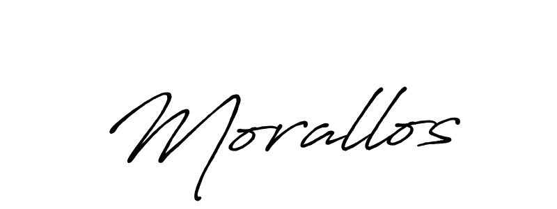 Morallos stylish signature style. Best Handwritten Sign (Antro_Vectra_Bolder) for my name. Handwritten Signature Collection Ideas for my name Morallos. Morallos signature style 7 images and pictures png