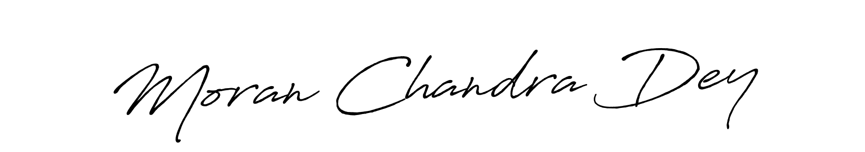 How to make Moran Chandra Dey name signature. Use Antro_Vectra_Bolder style for creating short signs online. This is the latest handwritten sign. Moran Chandra Dey signature style 7 images and pictures png