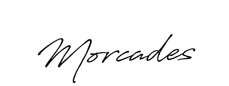 Use a signature maker to create a handwritten signature online. With this signature software, you can design (Antro_Vectra_Bolder) your own signature for name Morcades. Morcades signature style 7 images and pictures png