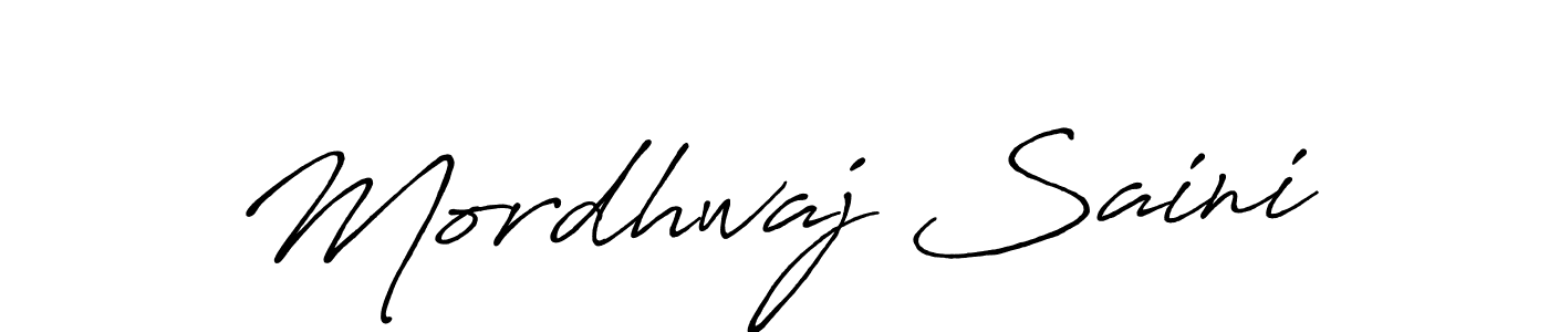 Design your own signature with our free online signature maker. With this signature software, you can create a handwritten (Antro_Vectra_Bolder) signature for name Mordhwaj Saini. Mordhwaj Saini signature style 7 images and pictures png
