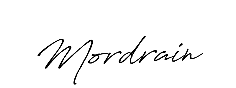 Design your own signature with our free online signature maker. With this signature software, you can create a handwritten (Antro_Vectra_Bolder) signature for name Mordrain. Mordrain signature style 7 images and pictures png