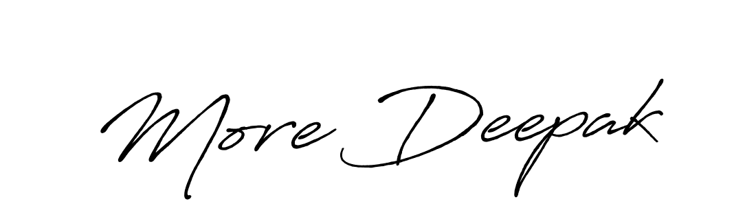Design your own signature with our free online signature maker. With this signature software, you can create a handwritten (Antro_Vectra_Bolder) signature for name More Deepak. More Deepak signature style 7 images and pictures png