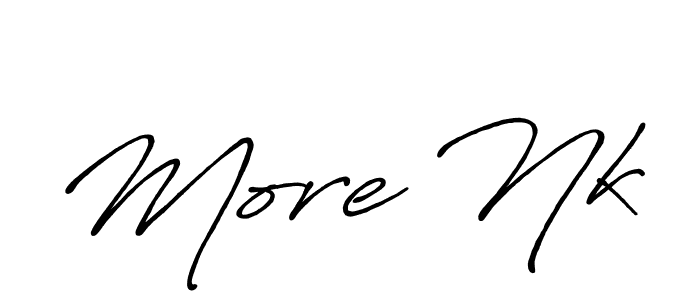 Design your own signature with our free online signature maker. With this signature software, you can create a handwritten (Antro_Vectra_Bolder) signature for name More Nk. More Nk signature style 7 images and pictures png