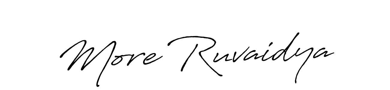 You can use this online signature creator to create a handwritten signature for the name More Ruvaidya. This is the best online autograph maker. More Ruvaidya signature style 7 images and pictures png