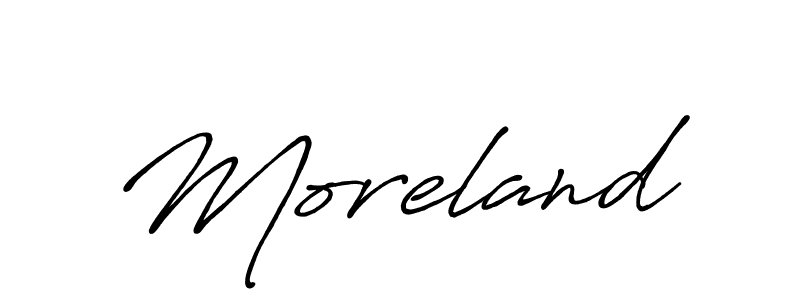 How to make Moreland name signature. Use Antro_Vectra_Bolder style for creating short signs online. This is the latest handwritten sign. Moreland signature style 7 images and pictures png