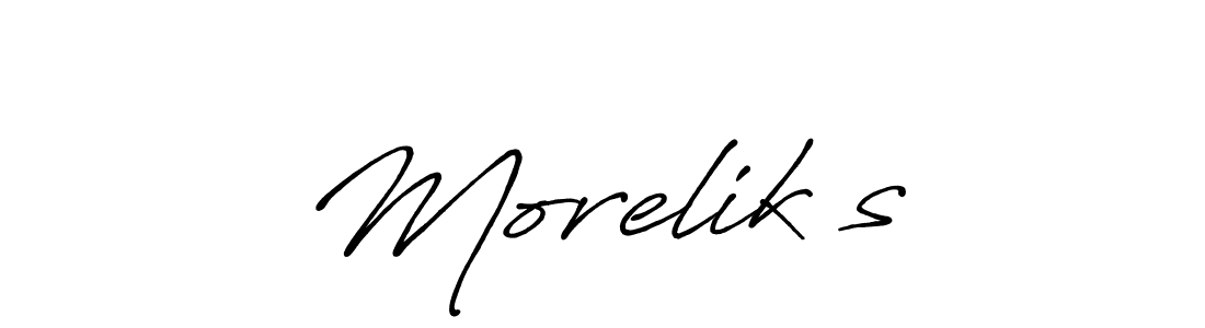 Similarly Antro_Vectra_Bolder is the best handwritten signature design. Signature creator online .You can use it as an online autograph creator for name Morelik’s. Morelik’s signature style 7 images and pictures png