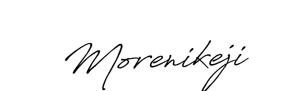 Also we have Morenikeji name is the best signature style. Create professional handwritten signature collection using Antro_Vectra_Bolder autograph style. Morenikeji signature style 7 images and pictures png