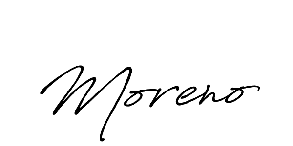 Make a beautiful signature design for name Moreno. Use this online signature maker to create a handwritten signature for free. Moreno signature style 7 images and pictures png