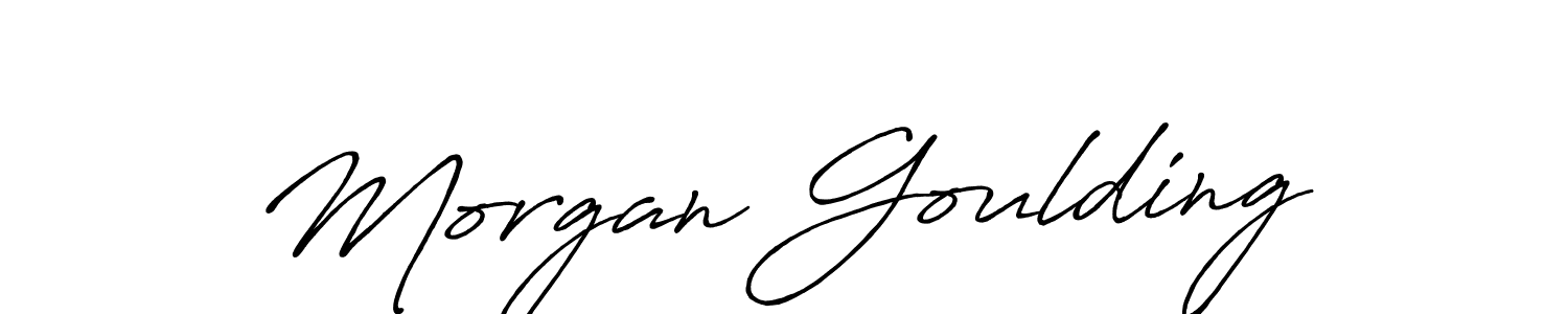 It looks lik you need a new signature style for name Morgan Goulding. Design unique handwritten (Antro_Vectra_Bolder) signature with our free signature maker in just a few clicks. Morgan Goulding signature style 7 images and pictures png