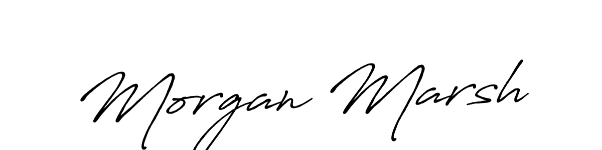 Use a signature maker to create a handwritten signature online. With this signature software, you can design (Antro_Vectra_Bolder) your own signature for name Morgan Marsh. Morgan Marsh signature style 7 images and pictures png