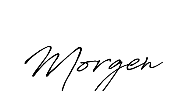 How to make Morgen signature? Antro_Vectra_Bolder is a professional autograph style. Create handwritten signature for Morgen name. Morgen signature style 7 images and pictures png
