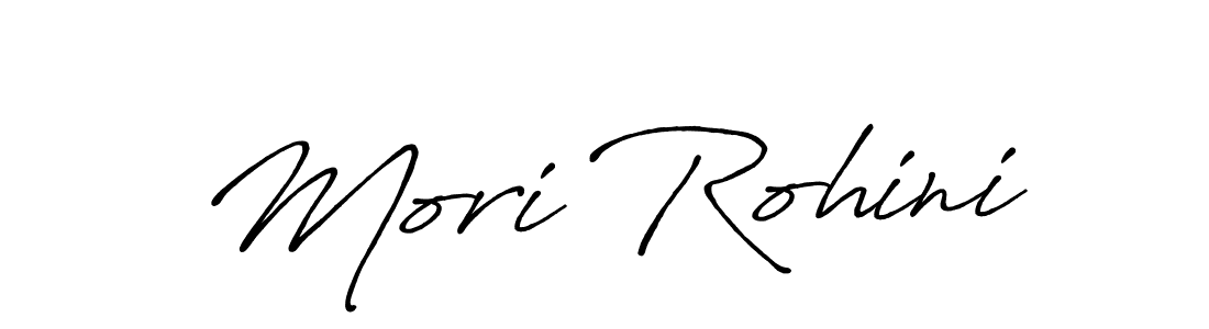 Similarly Antro_Vectra_Bolder is the best handwritten signature design. Signature creator online .You can use it as an online autograph creator for name Mori Rohini. Mori Rohini signature style 7 images and pictures png
