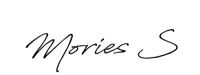 Design your own signature with our free online signature maker. With this signature software, you can create a handwritten (Antro_Vectra_Bolder) signature for name Mories S. Mories S signature style 7 images and pictures png