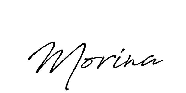 Use a signature maker to create a handwritten signature online. With this signature software, you can design (Antro_Vectra_Bolder) your own signature for name Morina. Morina signature style 7 images and pictures png